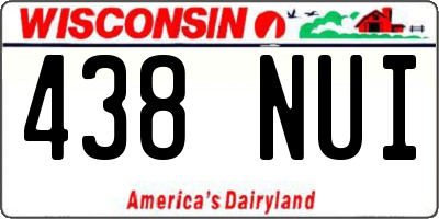 WI license plate 438NUI