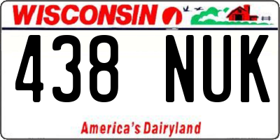 WI license plate 438NUK