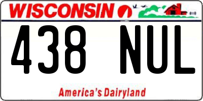 WI license plate 438NUL