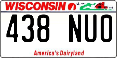 WI license plate 438NUO