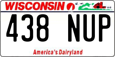 WI license plate 438NUP