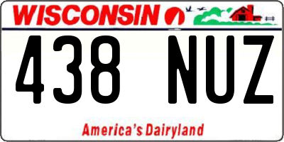 WI license plate 438NUZ