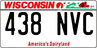WI license plate 438NVC