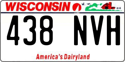 WI license plate 438NVH