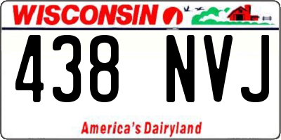 WI license plate 438NVJ