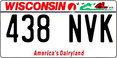 WI license plate 438NVK