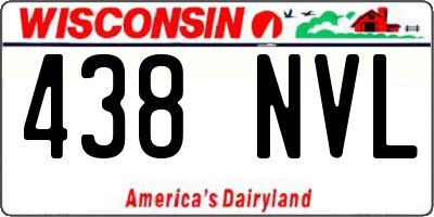 WI license plate 438NVL