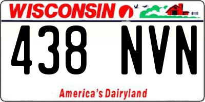 WI license plate 438NVN
