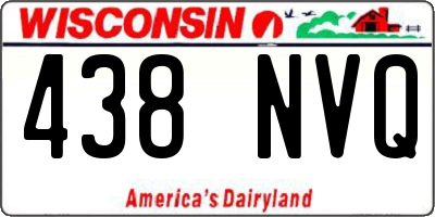 WI license plate 438NVQ