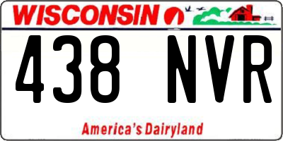 WI license plate 438NVR