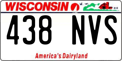 WI license plate 438NVS