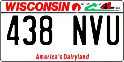 WI license plate 438NVU