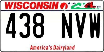 WI license plate 438NVW
