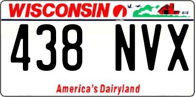 WI license plate 438NVX