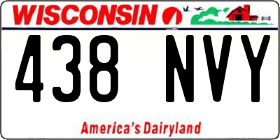 WI license plate 438NVY