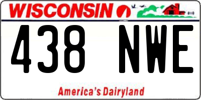 WI license plate 438NWE