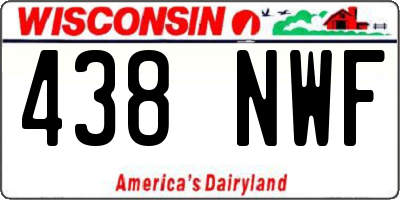 WI license plate 438NWF