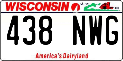 WI license plate 438NWG