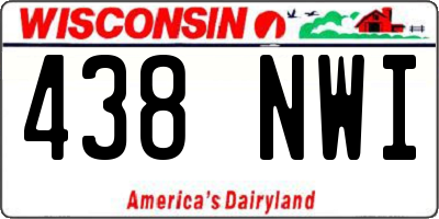 WI license plate 438NWI