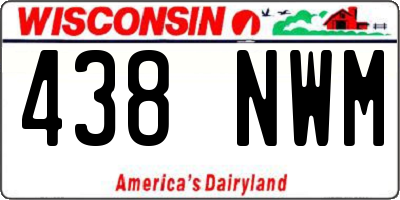 WI license plate 438NWM