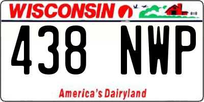 WI license plate 438NWP