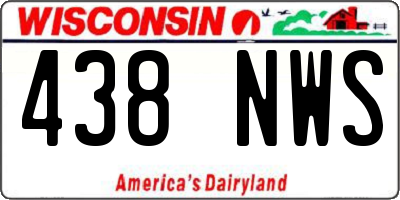 WI license plate 438NWS