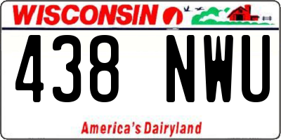 WI license plate 438NWU
