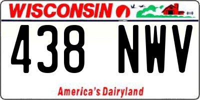 WI license plate 438NWV