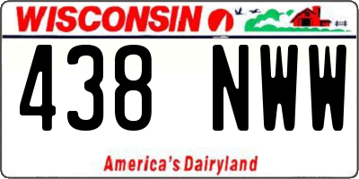 WI license plate 438NWW