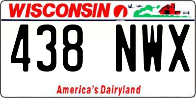 WI license plate 438NWX