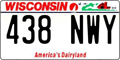 WI license plate 438NWY