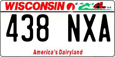 WI license plate 438NXA