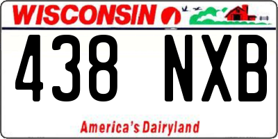 WI license plate 438NXB