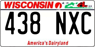 WI license plate 438NXC