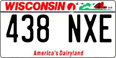 WI license plate 438NXE