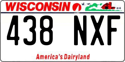 WI license plate 438NXF