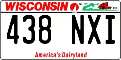 WI license plate 438NXI