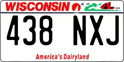 WI license plate 438NXJ