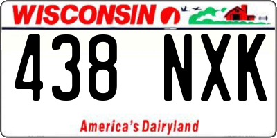 WI license plate 438NXK