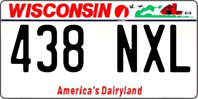 WI license plate 438NXL