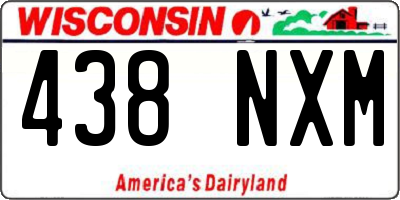 WI license plate 438NXM