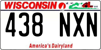 WI license plate 438NXN