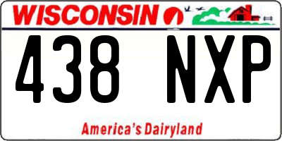 WI license plate 438NXP