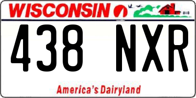 WI license plate 438NXR