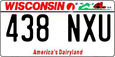 WI license plate 438NXU