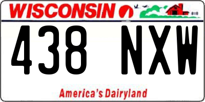 WI license plate 438NXW