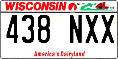 WI license plate 438NXX