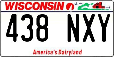 WI license plate 438NXY