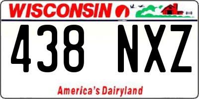 WI license plate 438NXZ