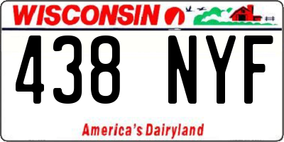 WI license plate 438NYF